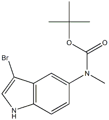 tert-butyl (3-bromo-1H-indol-5-yl)methylcarbamate Structure