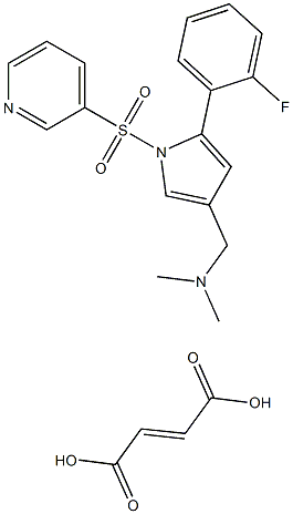 (5-(2-fluorophenyl)-1-(pyridin-3-ylsulfonyl)-1H-pyrrol-3-yl)-N,N-dimethylmethanamine fumarate salt