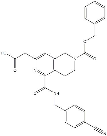 7-Carboxymethyl-5-(4-cyano-benzylcarbamoyl)-3,4-dihydro-1H-[2,6]naphthyridine-2-carboxylic acid benzyl ester