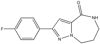 2-(4-FLUOROPHENYL)-5,6,7,8-TETRAHYDROPYRAZOLO[1,5-A][1,4]DIAZEPIN-4-ONE, , 结构式