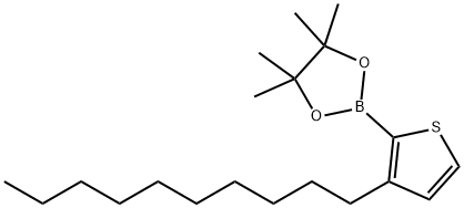 2-(3-decylthiophen-2-yl)-4,4,5,5-tetramethyl-1,3,2-dioxaborolane, 1403967-25-8, 结构式