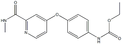 4-(2-甲酰胺基-4-吡啶氧基)-苯胺基甲酸乙酯,,结构式