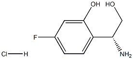 2-((1R)-1-AMINO-2-HYDROXYETHYL)-5-FLUOROPHENOL HYDROCHLORIDE Structure