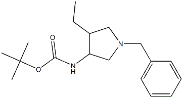 tert-butyl (1-benzyl-4-ethylpyrrolidin-3-yl)carbamate Structure