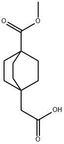 2-(4-(methoxycarbonyl)bicyclo[2.2.2]octan-1-yl)acetic acid Struktur