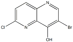 3-Bromo-6-chloro-[1,5]naphthyridin-4-ol,,结构式