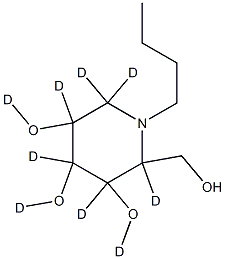 1-butyl-2-(hydroxymethyl)piperidine-3,4,5-triol D9 Structure