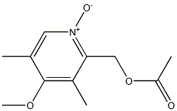 (4-methoxy-3,5-dimethyl-1-oxidopyridin-1-ium-2-yl)methyl acetate Structure