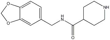 N-(benzo[d][1,3]dioxol-5-ylmethyl)piperidine-4-carboxamide Structure