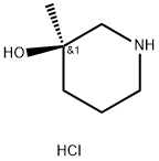 (3R)-3-Methyl-piperidin-3-ol hydrochloride Structure