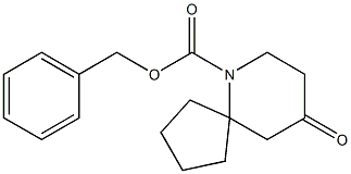 9-Oxo-6-aza-spiro[4.5]decane-6-carboxylic acid benzyl ester Struktur