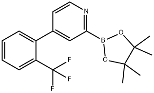 2-(4,4,5,5-tetramethyl-1,3,2-dioxaborolan-2-yl)-4-(2-(trifluoromethyl)phenyl)pyridine 结构式