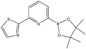 2-(6-(4,4,5,5-tetramethyl-1,3,2-dioxaborolan-2-yl)pyridin-2-yl)thiazole,,结构式
