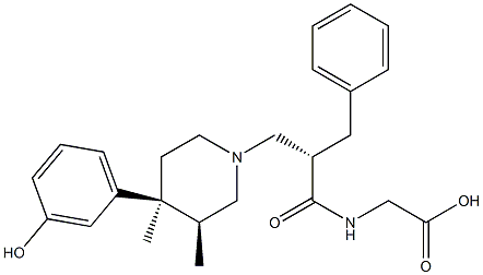 2-((S)-2-benzyl-3-((3S,4S)-4-(3-hydroxyphenyl)-3,4-dimethylpiperidin-1-yl)propanamido)acetic acid
