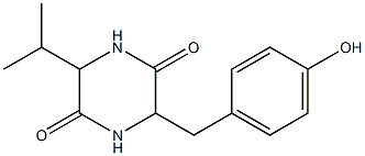 3-(4-hydroxybenzyl)-6-isopropylpiperazine-2,5-dione