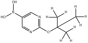2-(tert-Butoxy-d9)-pyrimidine-5-boronic acid 化学構造式