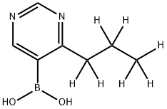 4-(n-Propyl-d7)-pyrimidine-5-boronic acid Struktur