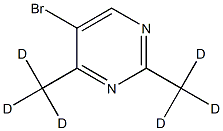 5-Bromo-2,4-(dimethyl-d6)-pyrimidine Struktur