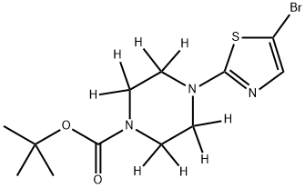5-Bromo-2-[N-Boc-(piperazin-d8)-1-yl]thiazole Struktur