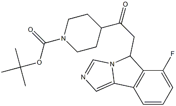 1-Boc-4-[2-(6-fluoro-5H-imidazo[5,1-a]isoindol-5-yl)acetyl]piperidine Structure
