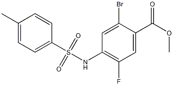 Methyl 2-Bromo-5-fluoro-4-(4-methylphenylsulfonamido)benzoate, 2181829-39-8, 结构式