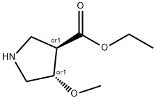 ETHYL TRANS-4-METHOXYPYRROLIDINE-3-CARBOXYLATE 结构式