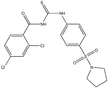 2,4-dichloro-N-({[4-(1-pyrrolidinylsulfonyl)phenyl]amino}carbonothioyl)benzamide