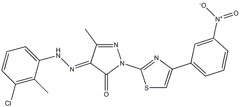  4-[(3-chloro-2-methylphenyl)hydrazono]-5-methyl-2-[4-(3-nitrophenyl)-1,3-thiazol-2-yl]-2,4-dihydro-3H-pyrazol-3-one