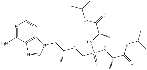 9-[(R)-2-[[bis[[-(S)-1-(isopropoxycarbonyl)ethyl]amino]phosphinyl]methoxy]propyl]adenine|