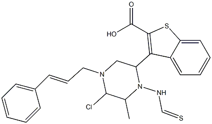 (E)-methyl 3-chloro-6-(4-cinnamylpiperazine-1-carbothioamido)benzo[b]thiophene-2-carboxylate