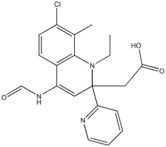 ethyl 2-(7-chloro-8-methyl-2-(pyridin-2-yl)quinoline-4-carboxamido)acetate,,结构式