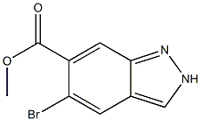 5-Bromo-2H-indazole-6-carboxylic acid methyl ester,,结构式