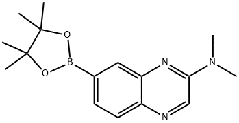 N-methyl-7-(4,4,5,5-tetramethyl-1,3,2-dioxaborolan-2-yl)quinoxalin-2-amine Structure
