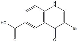 3-Bromo-4-oxo-1,4-dihydro-quinoline-6-carboxylic acid Structure