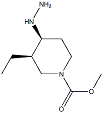 (3R,4S)-METHYL 3-ETHYL-4-HYDRAZINYLPIPERIDINE-1-CARBOXYLATE,,结构式