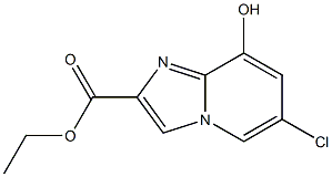 6-Chloro-8-hydroxy-imidazo[1,2-a]pyridine-2-carboxylic acid ethyl ester Struktur