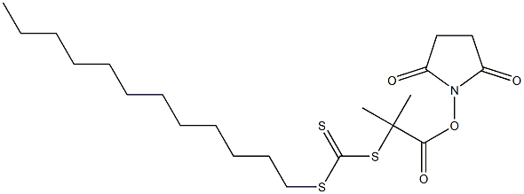 2-(Dodecylthiocarbonothioylthio)-2-methylpropionic acid N-hydroxysuccinimide ester 98% (HPLC) Structure
