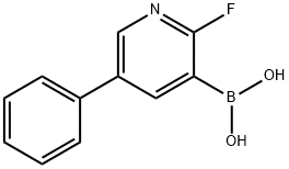 2-氟-5-苯基吡啶-3-硼酸, 2121514-00-7, 结构式