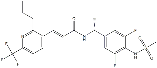 (R,E)-N-(1-(3,5-difluoro-4-(methylsulfonamido)phenyl)ethyl)-3-(2-propyl-6-(trifluoromethyl)pyridin-3-yl)acrylamide