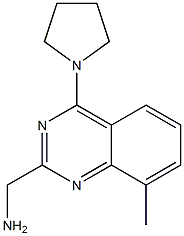 (8-methyl-4-(pyrrolidin-1-yl)quinazolin-2-yl)methanamine Structure
