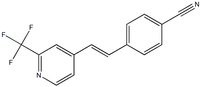 (E)-4-(2-(2-(trifluoromethyl)pyridin-4-yl)vinyl)benzonitrile Structure