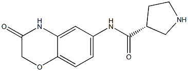 (R)-N-(3-oxo-3,4-dihydro-2H-benzo[b][1,4]oxazin-6-yl)pyrrolidine-3-carboxamide Struktur