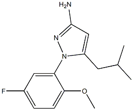 1-(5-fluoro-2-methoxyphenyl)-5-isobutyl-1H-pyrazol-3-amine Structure