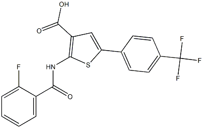  2-(2-fluorobenzamido)-5-(4-(trifluoromethyl)phenyl)thiophene-3-carboxylic acid