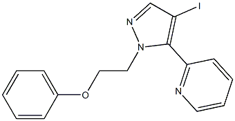 2-(4-iodo-1-(2-phenoxyethyl)-1H-pyrazol-5-yl)pyridine,,结构式