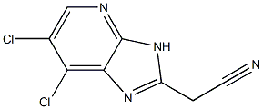 2-(6,7-dichloro-3H-imidazo[4,5-b]pyridin-2-yl)acetonitrile Structure