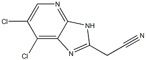 2-(6,7-dichloro-3H-imidazo[4,5-b]pyridin-2-yl)acetonitrile Struktur