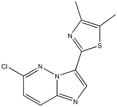 2-(6-chloroimidazo[1,2-b]pyridazin-3-yl)-4,5-dimethylthiazole Struktur