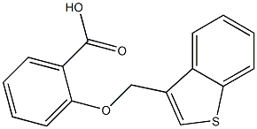 2-(benzo[b]thiophen-3-ylmethoxy)benzoic acid Struktur