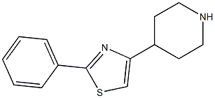 2-phenyl-4-(piperidin-4-yl)thiazole Struktur